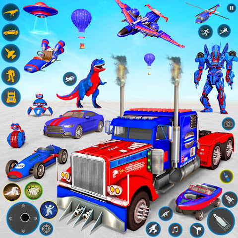 Police Truck Robot Car Game 3D