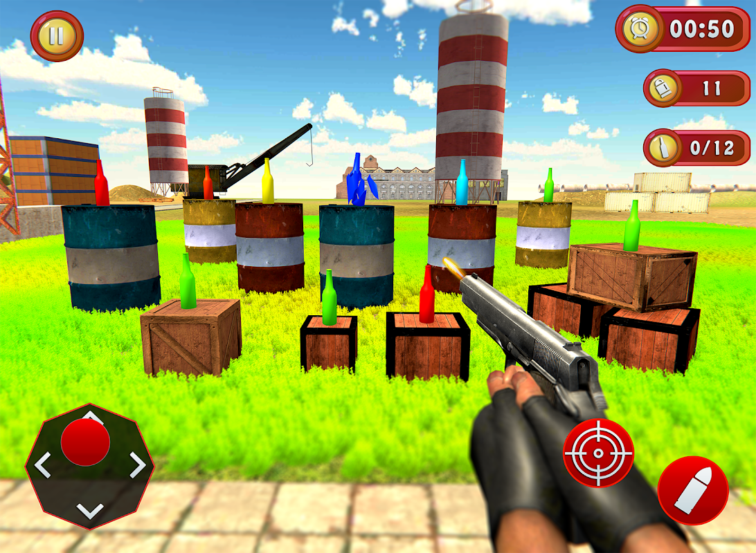 Real Bottle Shoot 3D- Expert Gun Shooting Game