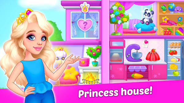 Princess girl paper House game