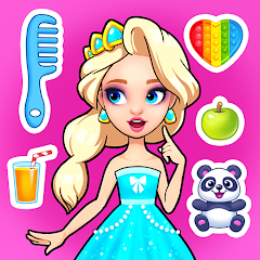 Princess girl paper House game