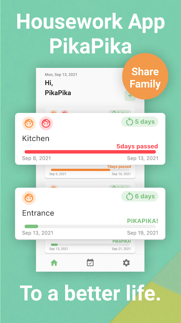 Chores Schedule App - PikaPika