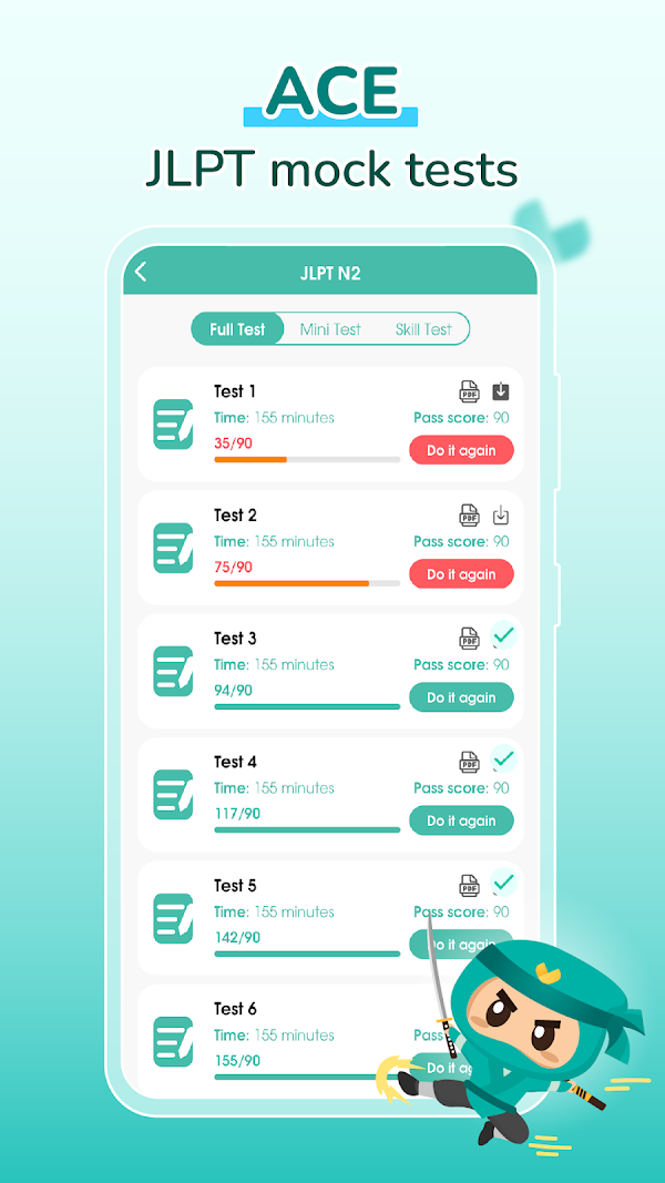 Migii JLPT: JLPT test N5-N1