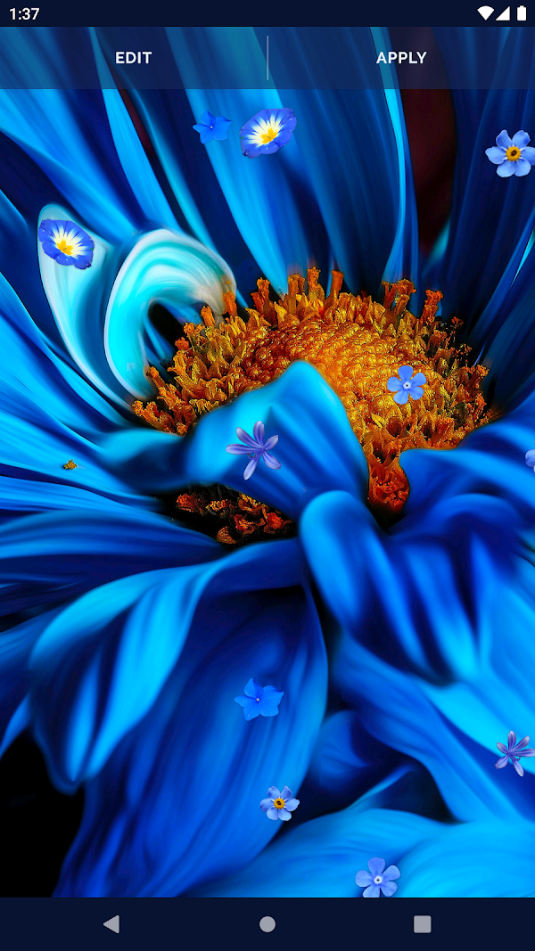 Blue Flowers Live Wallpaper