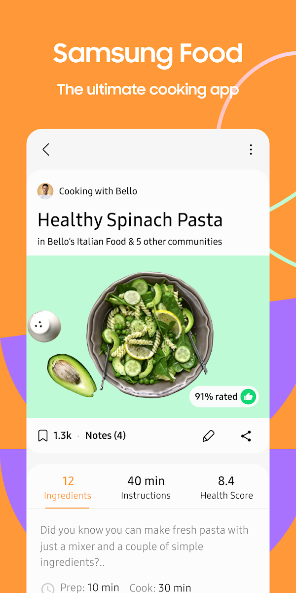 Samsung Food: Meal Planning