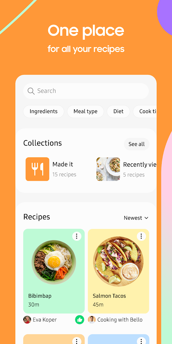 Samsung Food: Meal Planning