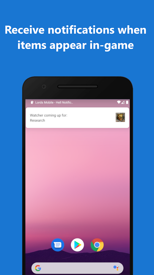 Lords Mobile Hell Notification