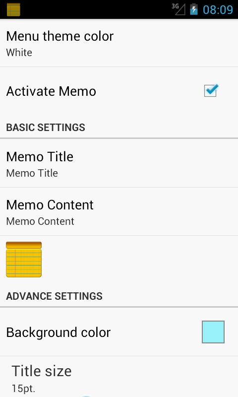 Simple Memo on Status Bar