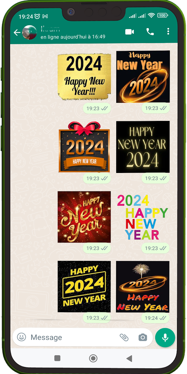 Happy New Year 2024 Stickers