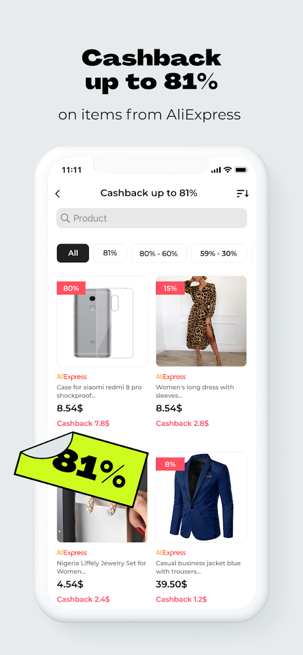 Backit cashback: AliExpress...