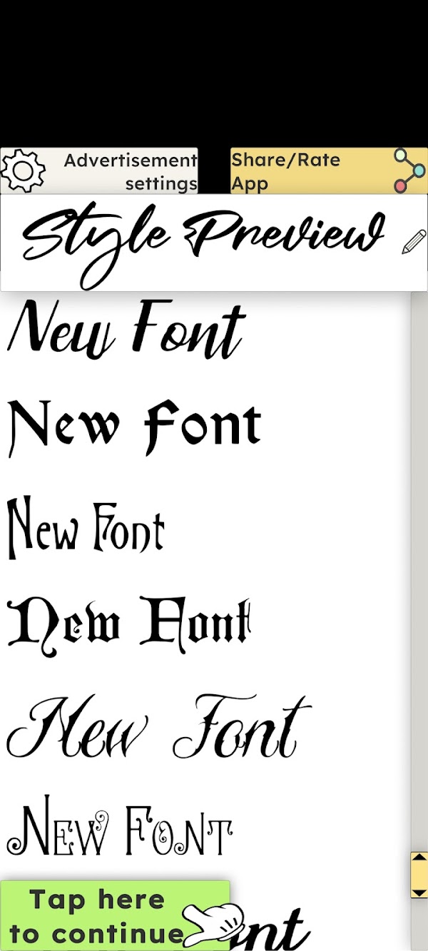 Fonty - a Lettering App