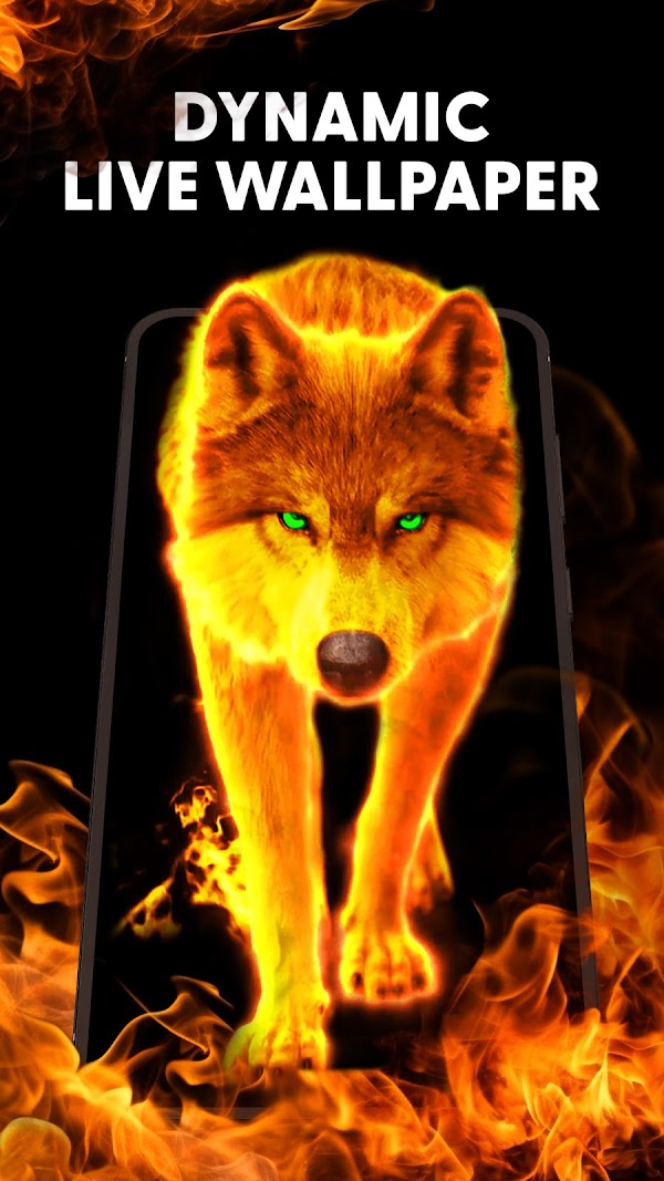 Fire Wallpaper Theme Lone Wolf