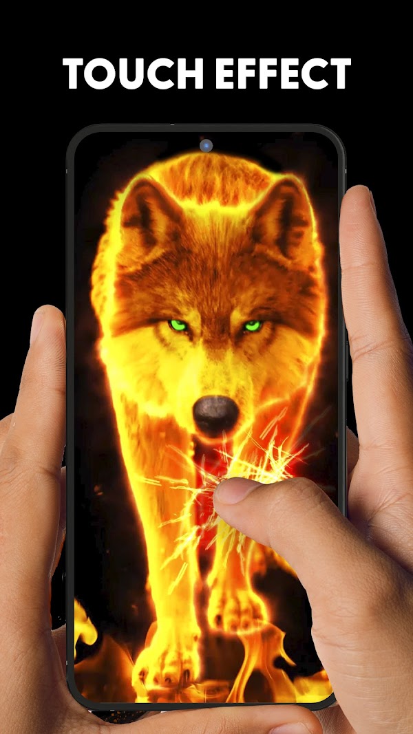 Fire Wallpaper Theme Lone Wolf