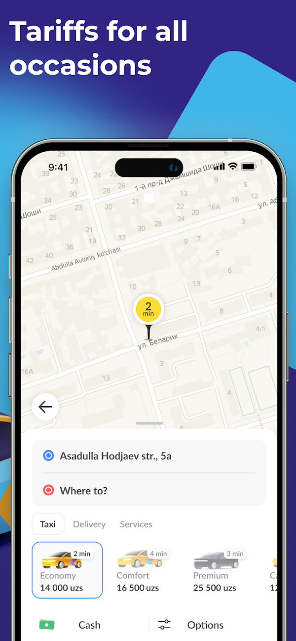 MyTaxi: taxi and delivery