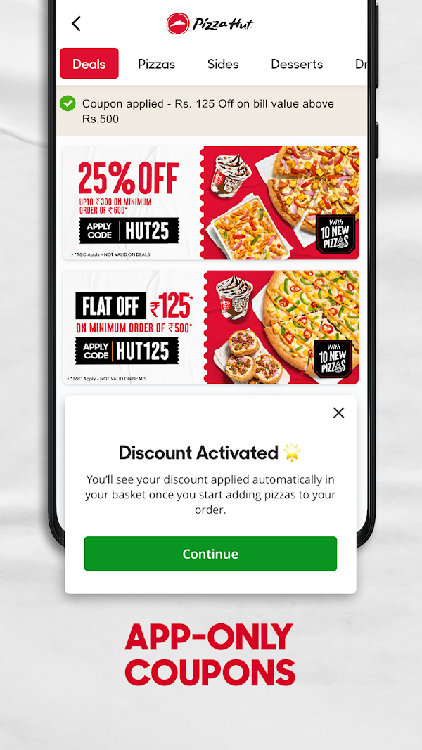 Pizza Hut India - Delivery App