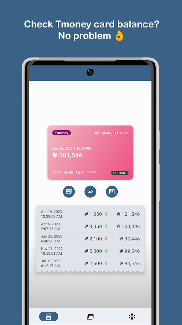 Korea Transit Card Balance