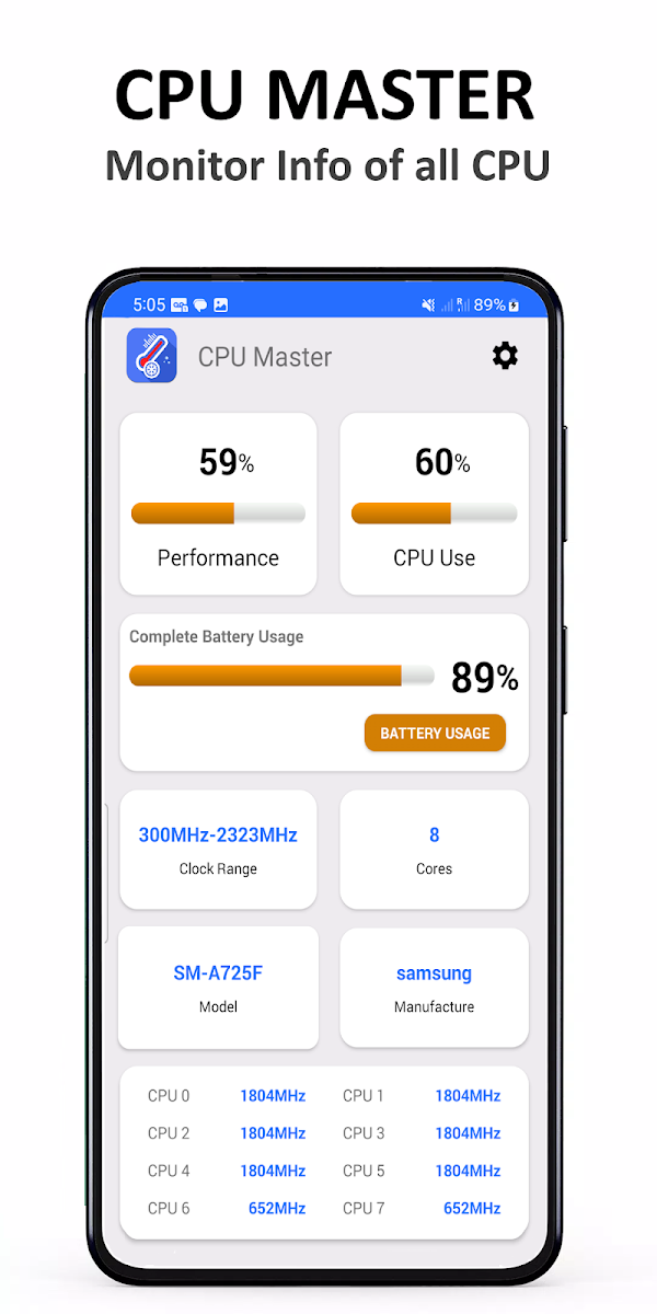 CPU Master - Battey Monitor