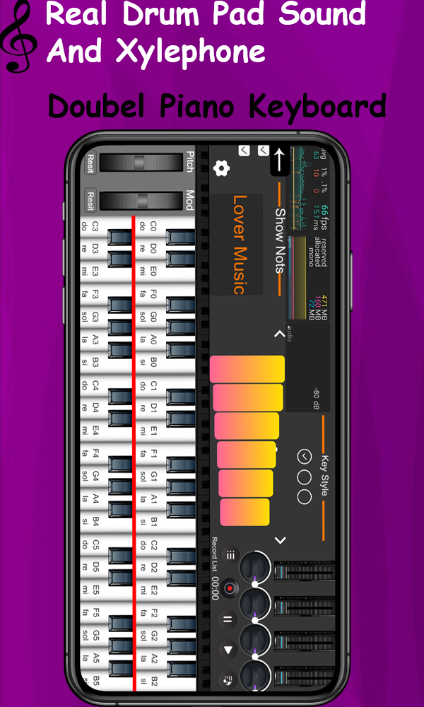 Org Piano:Real Piano Keyboard