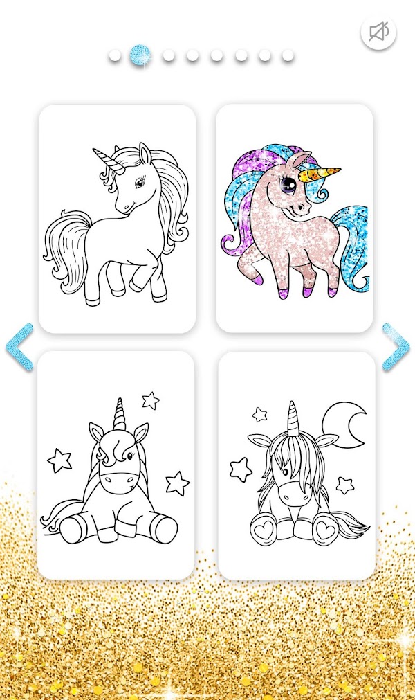 Unicorn Coloring Book Glitter