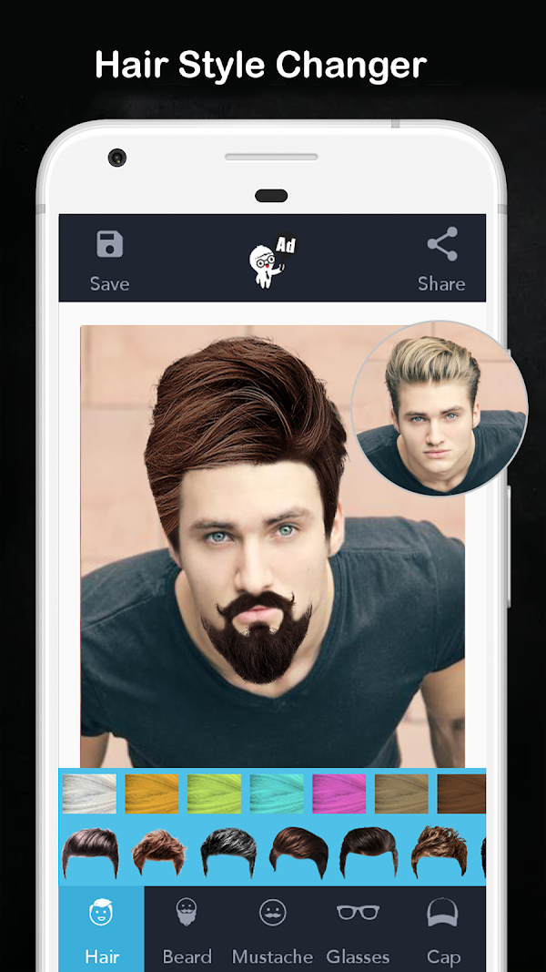 Men Hair Style - Hair Editor