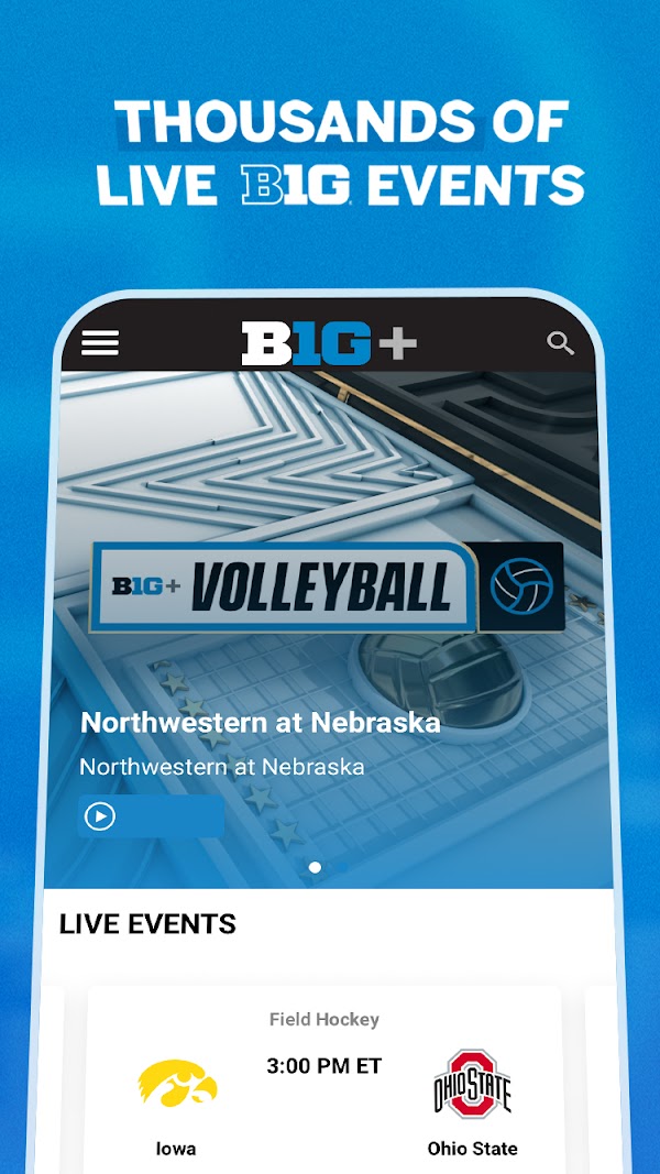 B1G+: Watch College Sports