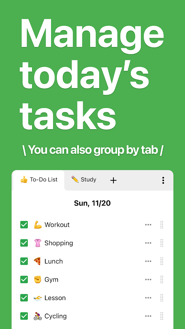 Daily Checklist - Today's Task