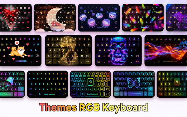 Neon Led Keyboard: Emoji, Font