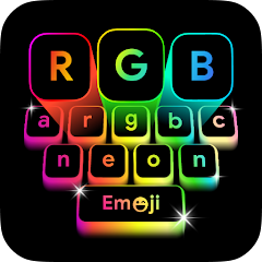 Neon Led Keyboard: Emoji, Font