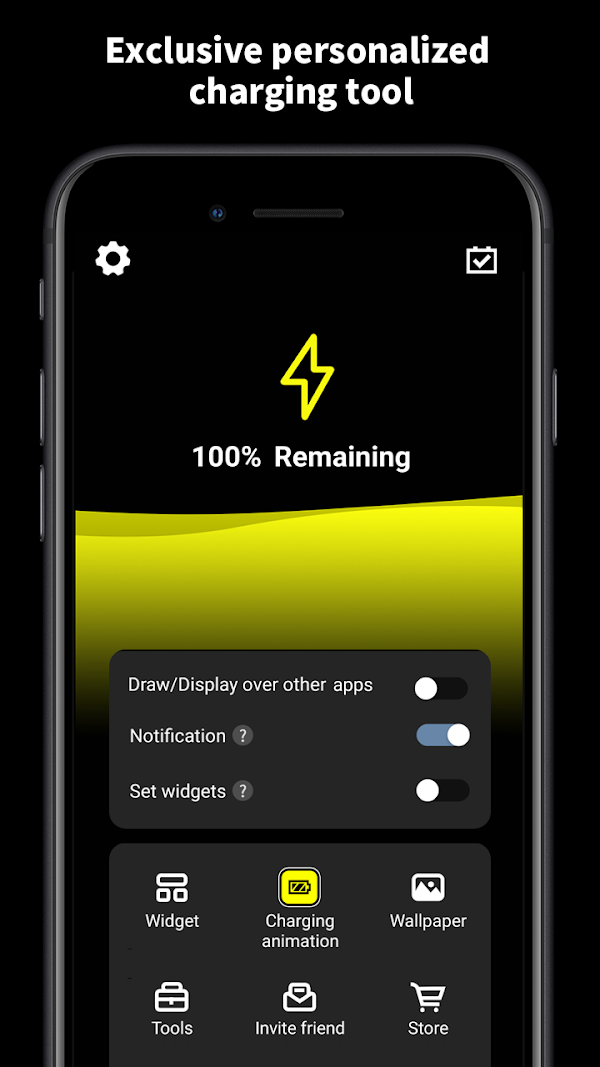 Flashing charging animation