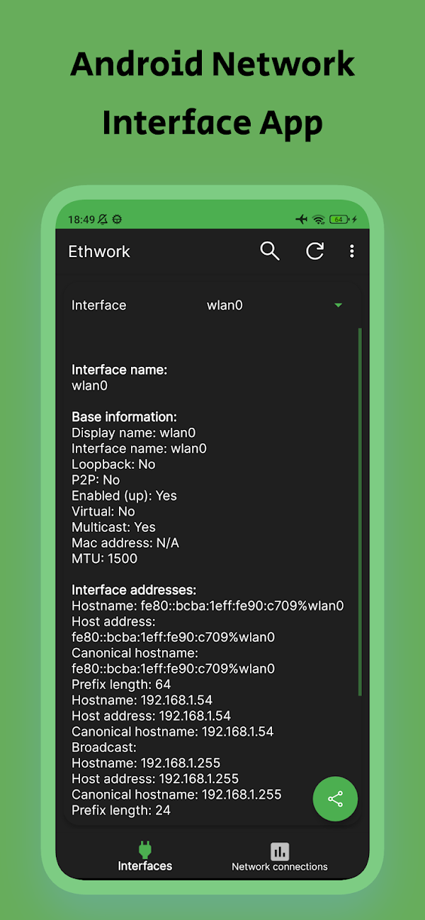 Ethwork: Netstat GUI