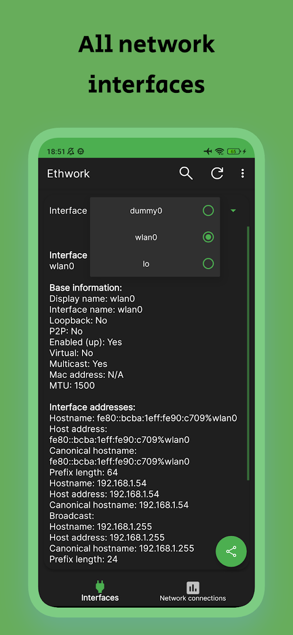 Ethwork: Netstat GUI