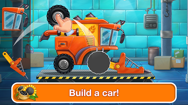 Tractor, car: kids farm games