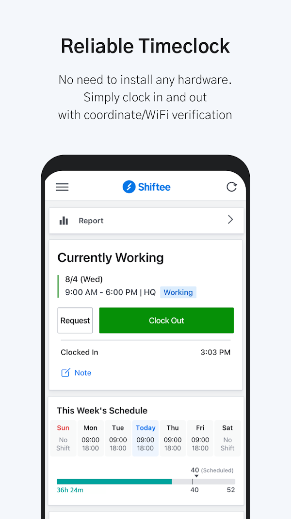 Shiftee - Schedule & Timeclock
