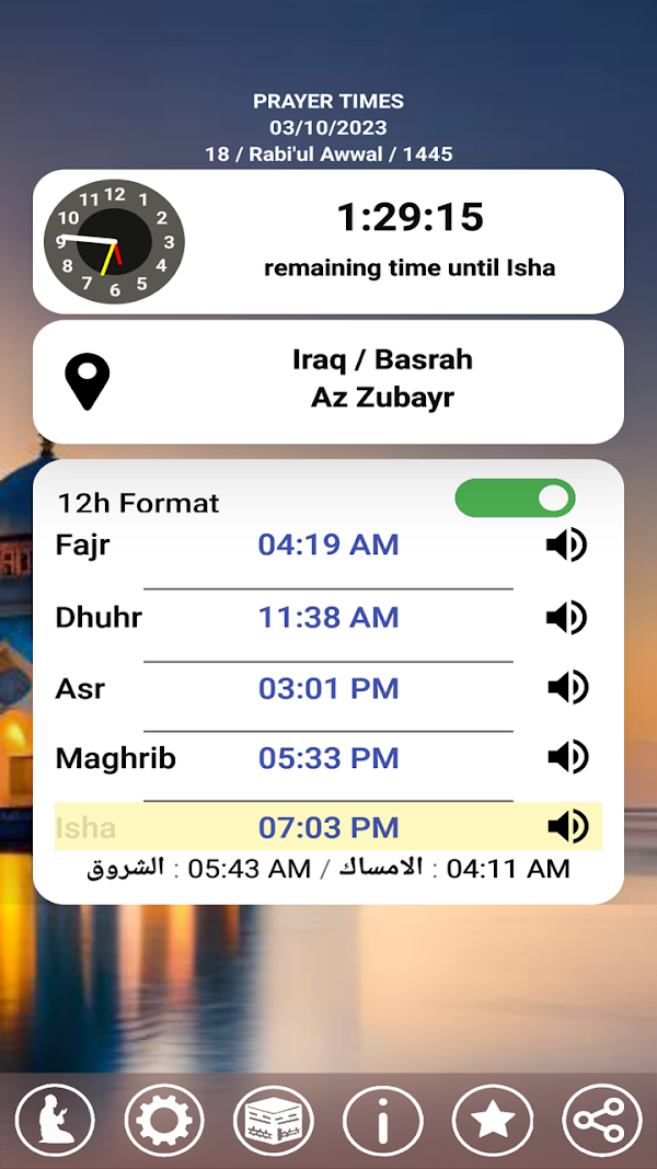 Prayer Timings Muslim Salatuk