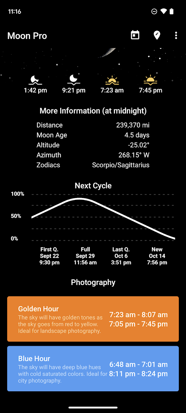 My Moon Phase - Lunar Calendar