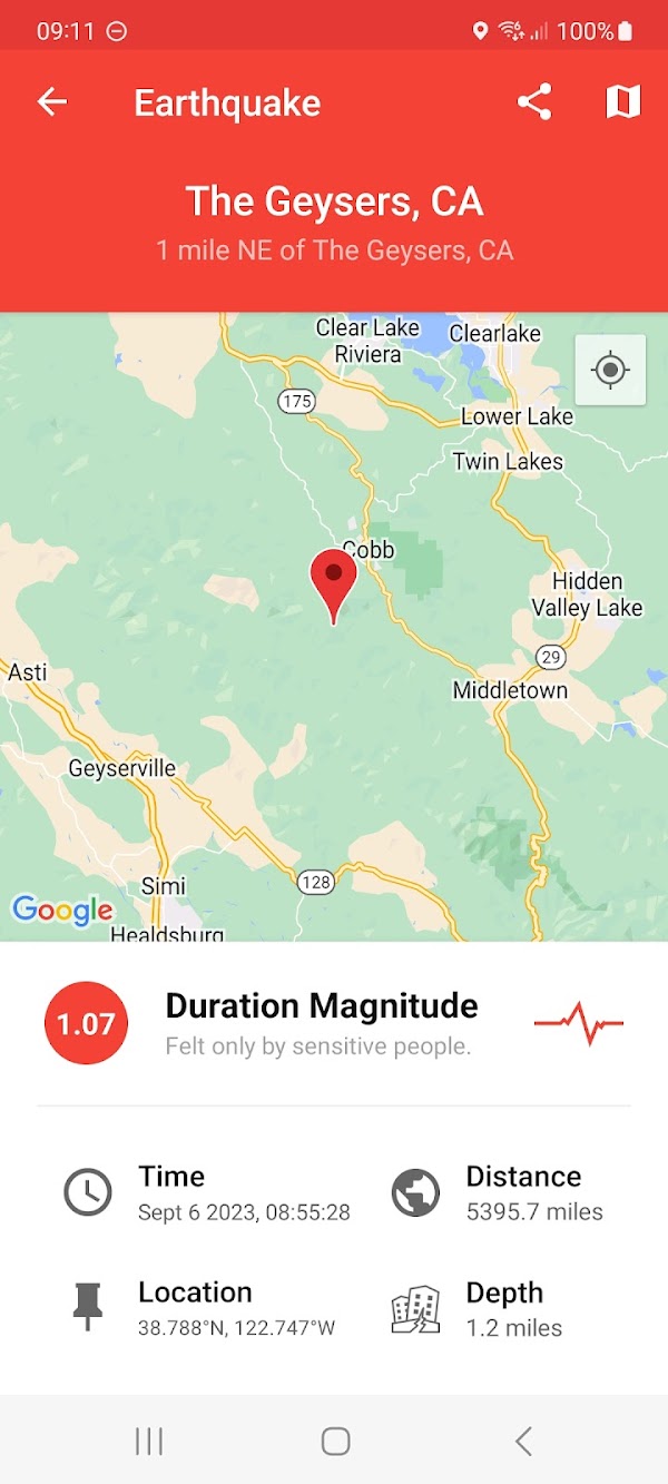 My Earthquake Alerts - Map