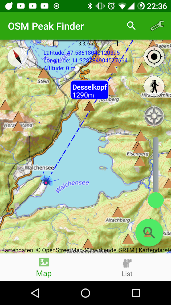 OSM Peak Finder