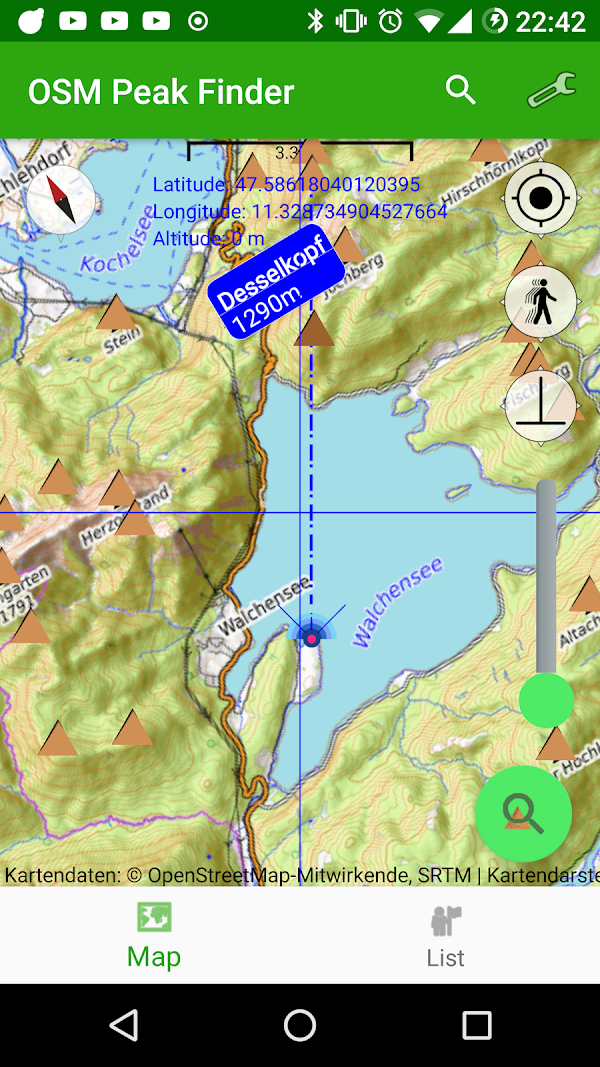 OSM Peak Finder