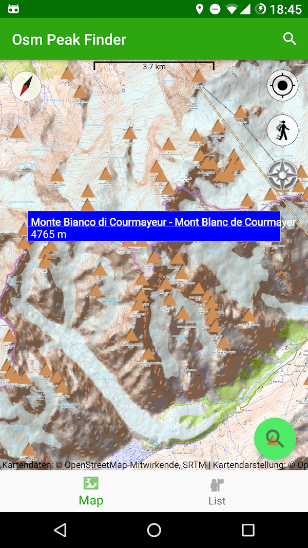 OSM Peak Finder