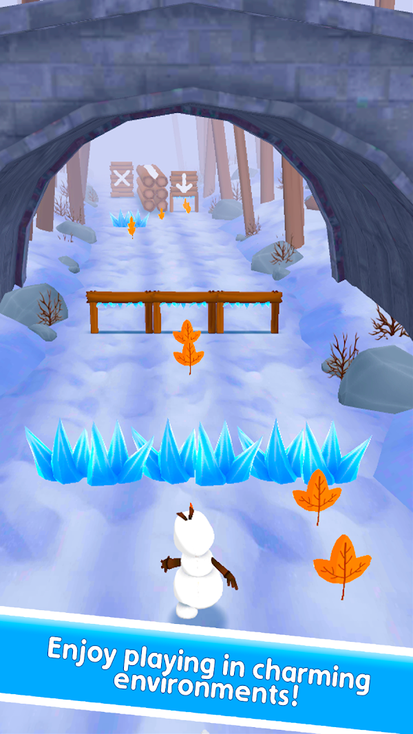 Snowman Rush: Frozen run