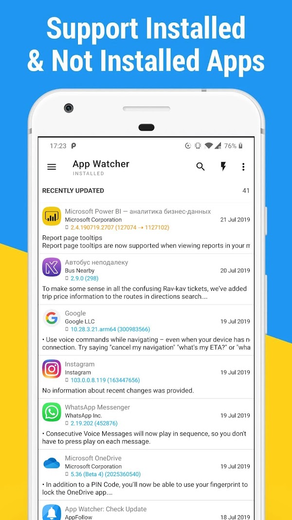 App Watcher: Check Update