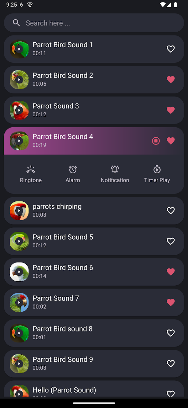 Parrot sounds