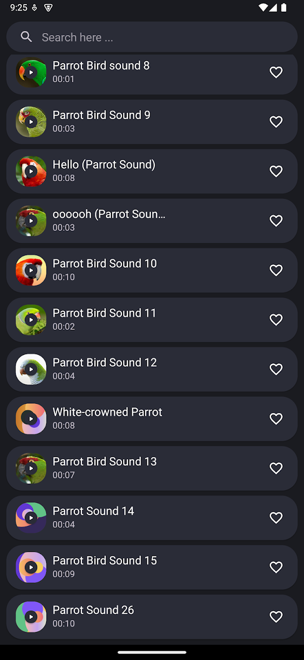 Parrot sounds