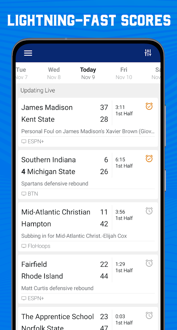 Scores App: College Basketball