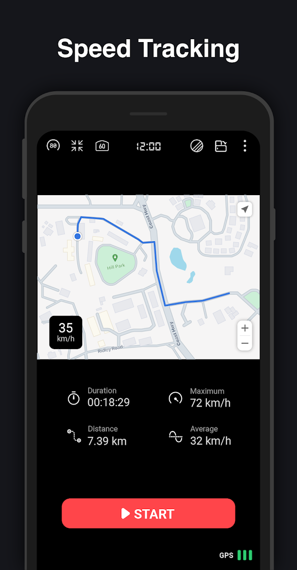 GPS Speedometer : Odometer HUD