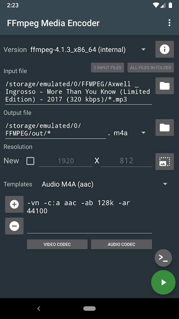 FFmpeg Media Encoder